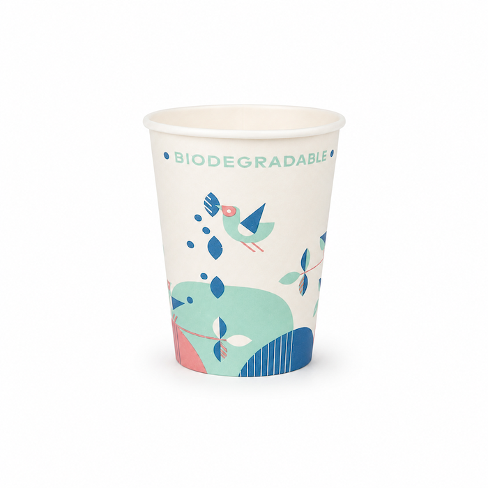 Popierinis puodelis Bio-birds, PLA, 8oz | 230ml, 1000 vnt/dėž
